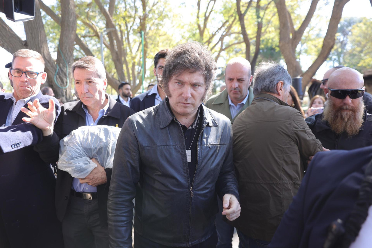 Javier Milei junto a Isaac Herzog. Foto: EFE.