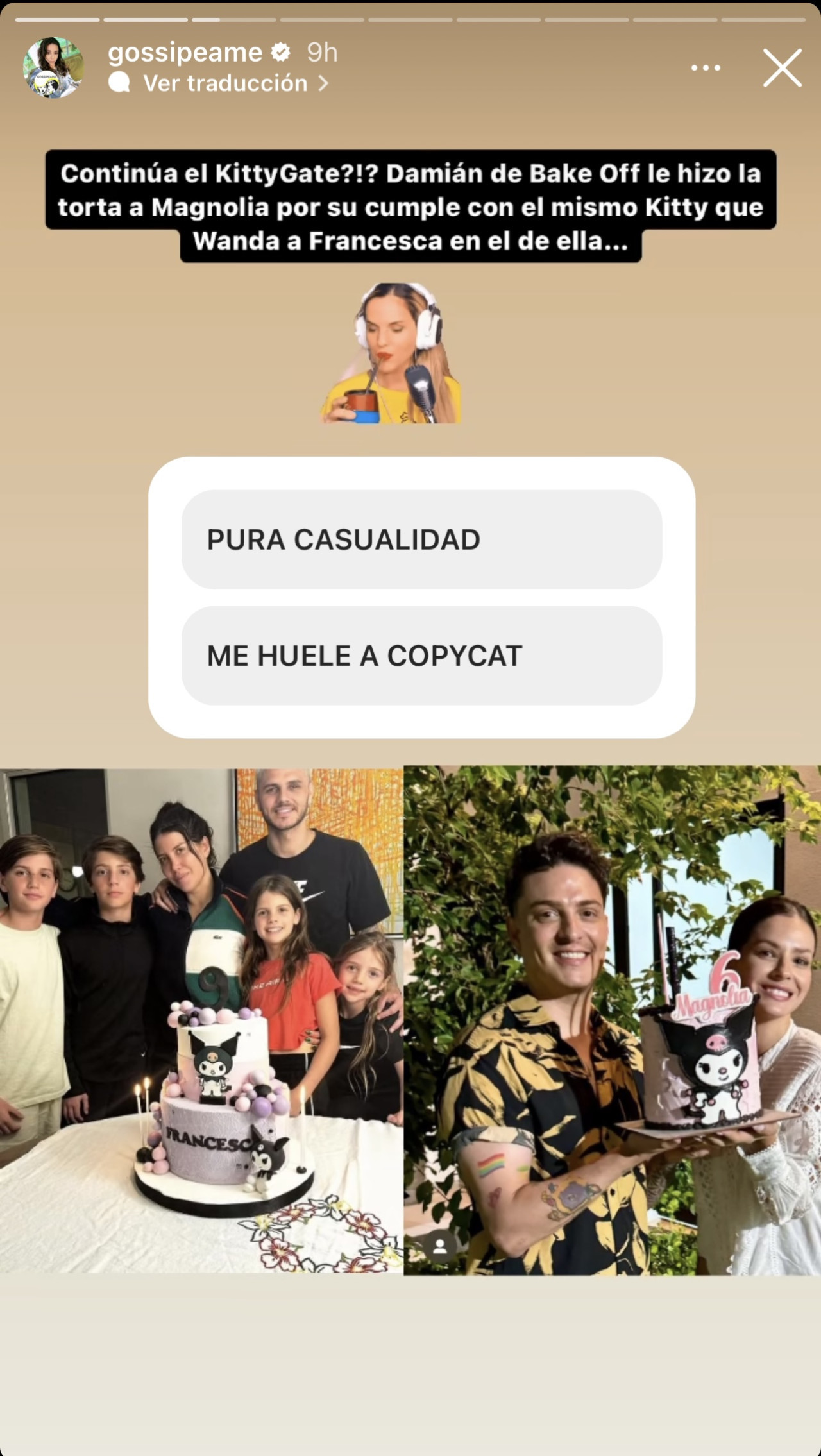 La insólita coincidencia entre el cumpleaños de Francesca y Magnolia. Foto Instagram.