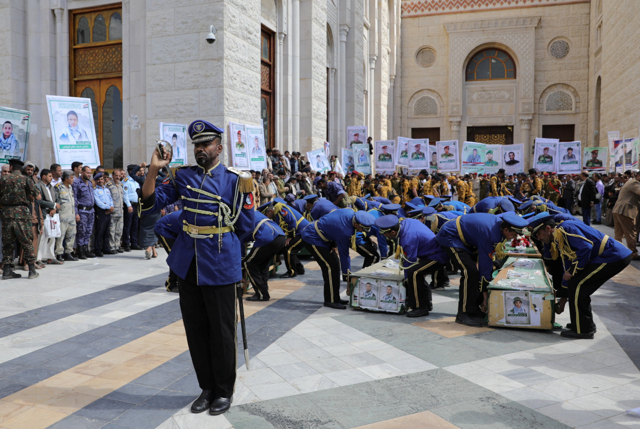 Funeral hutí. Foto: Reuters