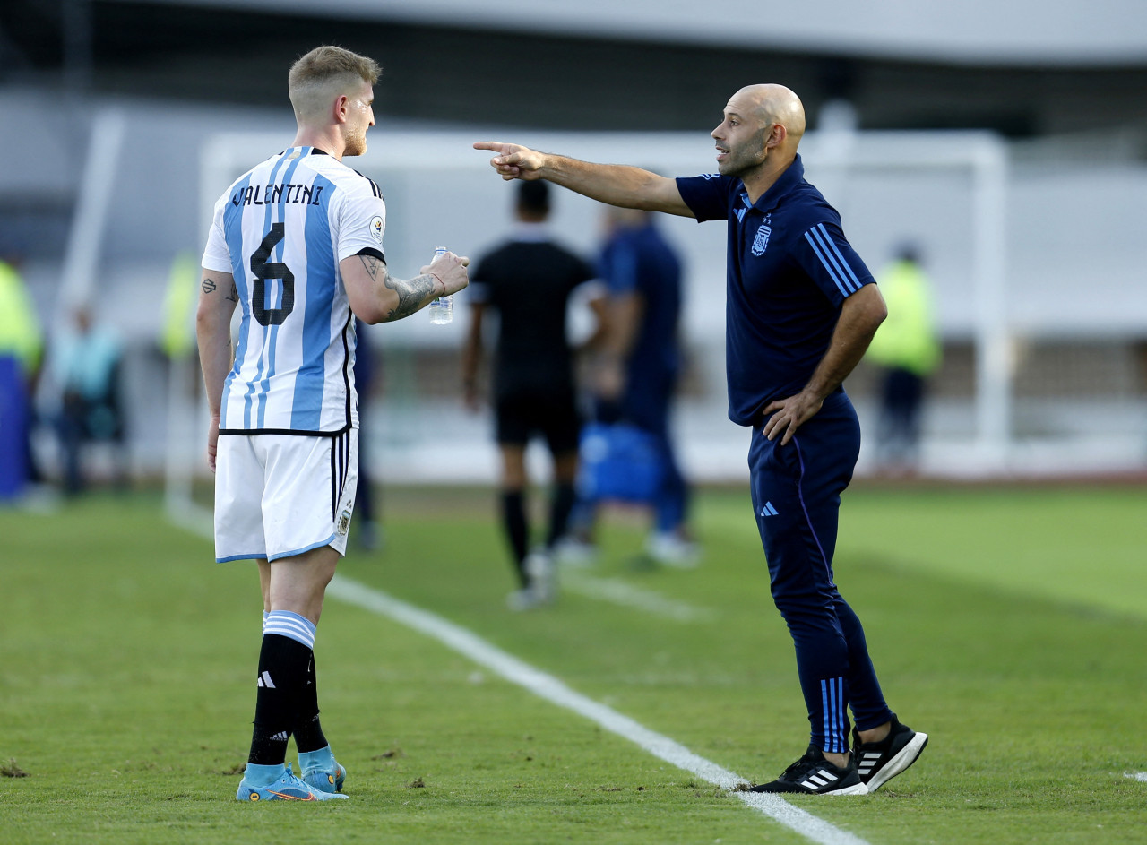 Javier Mascherano en el partido frente a Brasil. Foto: Reuters