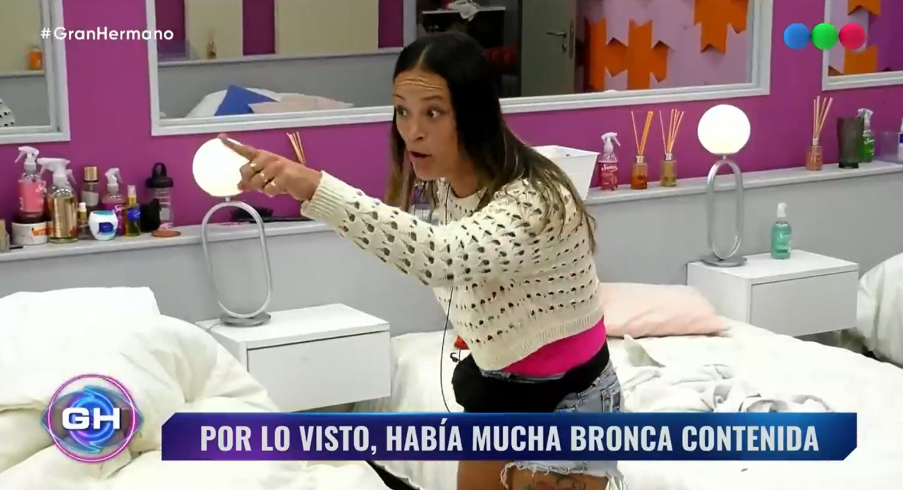 Agostina enojada con Furia. Foto: captura Telefe.