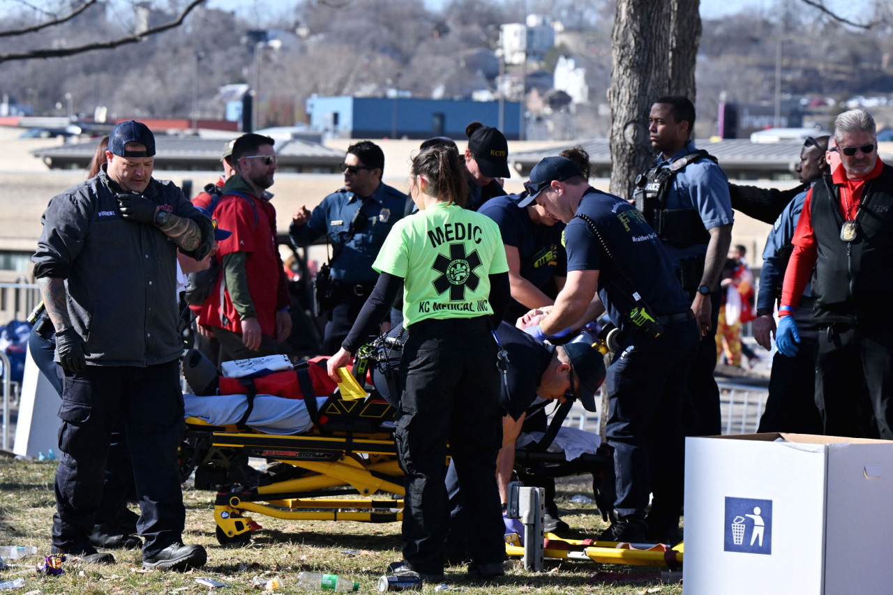 Incidentes en la celebración de los Chiefs. Foto: Reuters