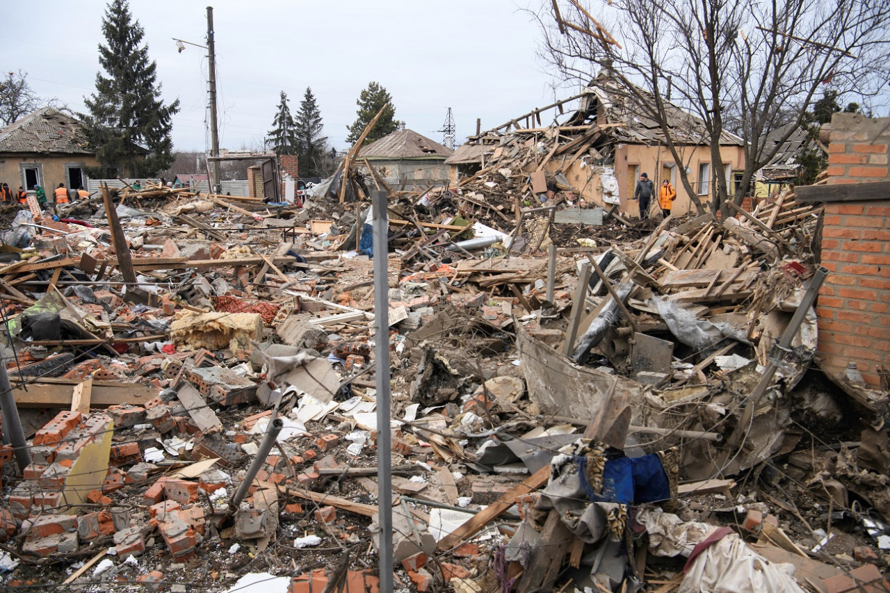 Destrucción en Ucrania. Foto: Reuters