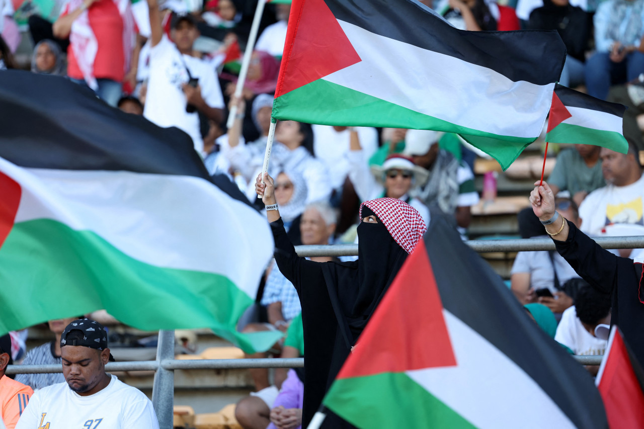 Banderas de Palestina. Foto: Reuters