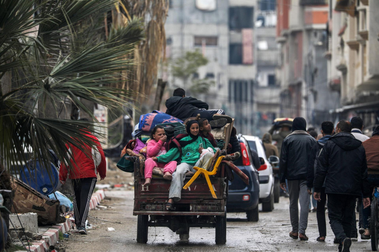 Desplazados en Gaza. Foto: EFE.