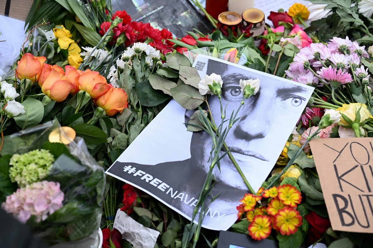 El recuerdo a Alexéi Navalny. Foto: Reuters.