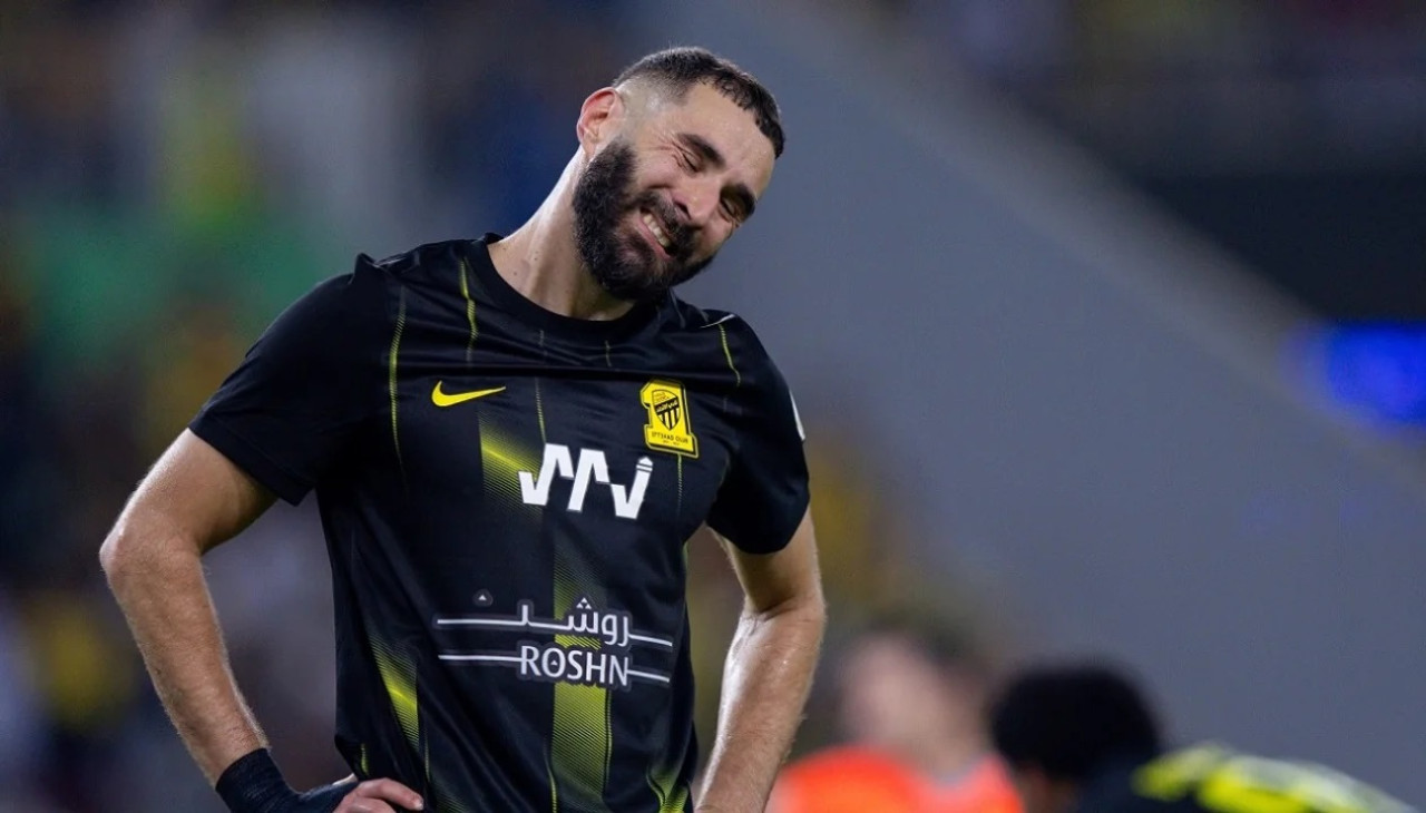 Karim Benzema en el Al Ittihad. Foto: @AlIttihad.