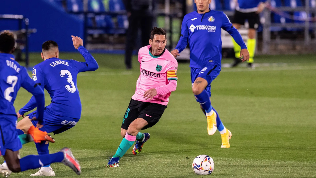 Messi vs Getafe. Foto: EFE