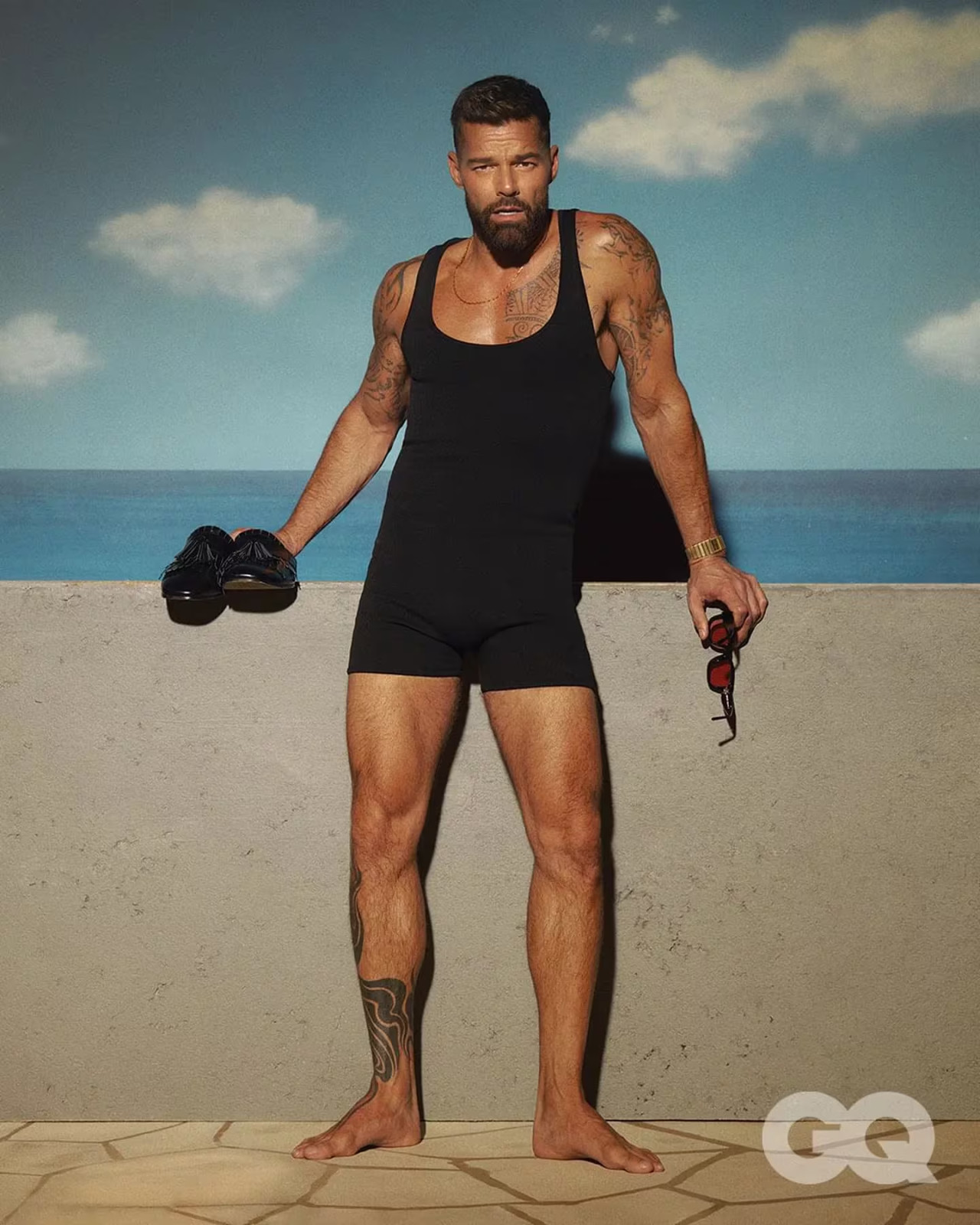 La producción de fotos de Ricky Martin. Foto: Instagram/@gqmexico