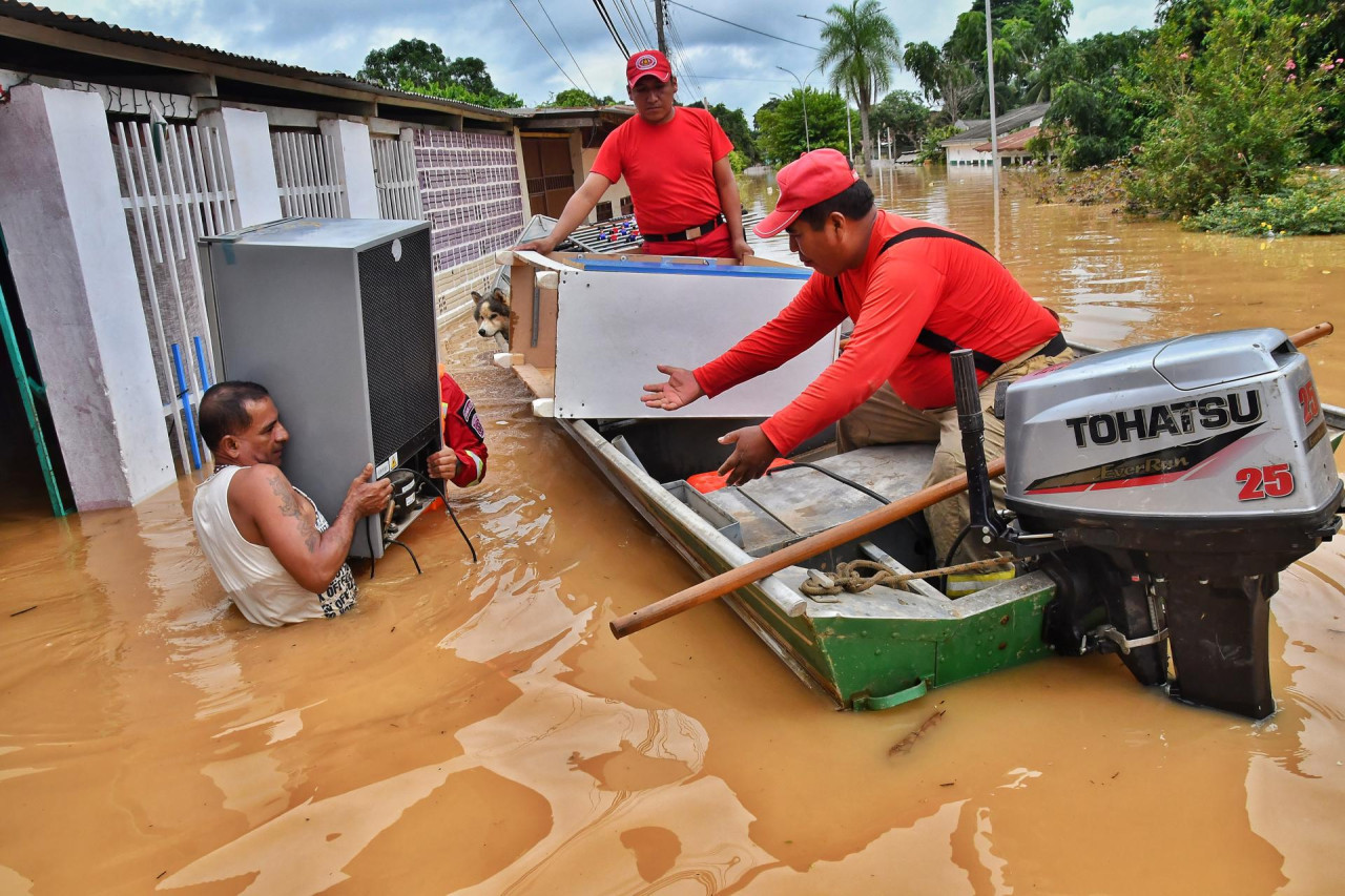 Inundación en Acre, estado brasileño fronterizo con Perú y Bolivia. Foto: EFE