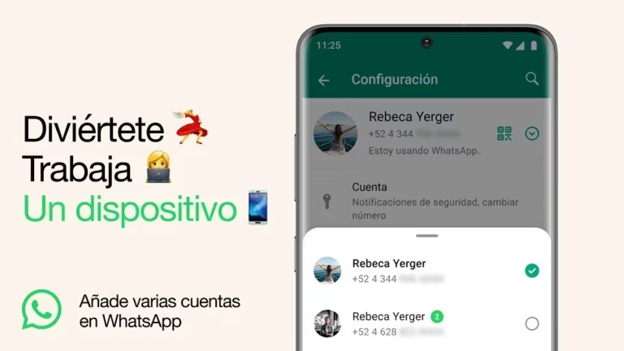 WhatsApp multicuenta, solo disponible para Android, Foto; Meta