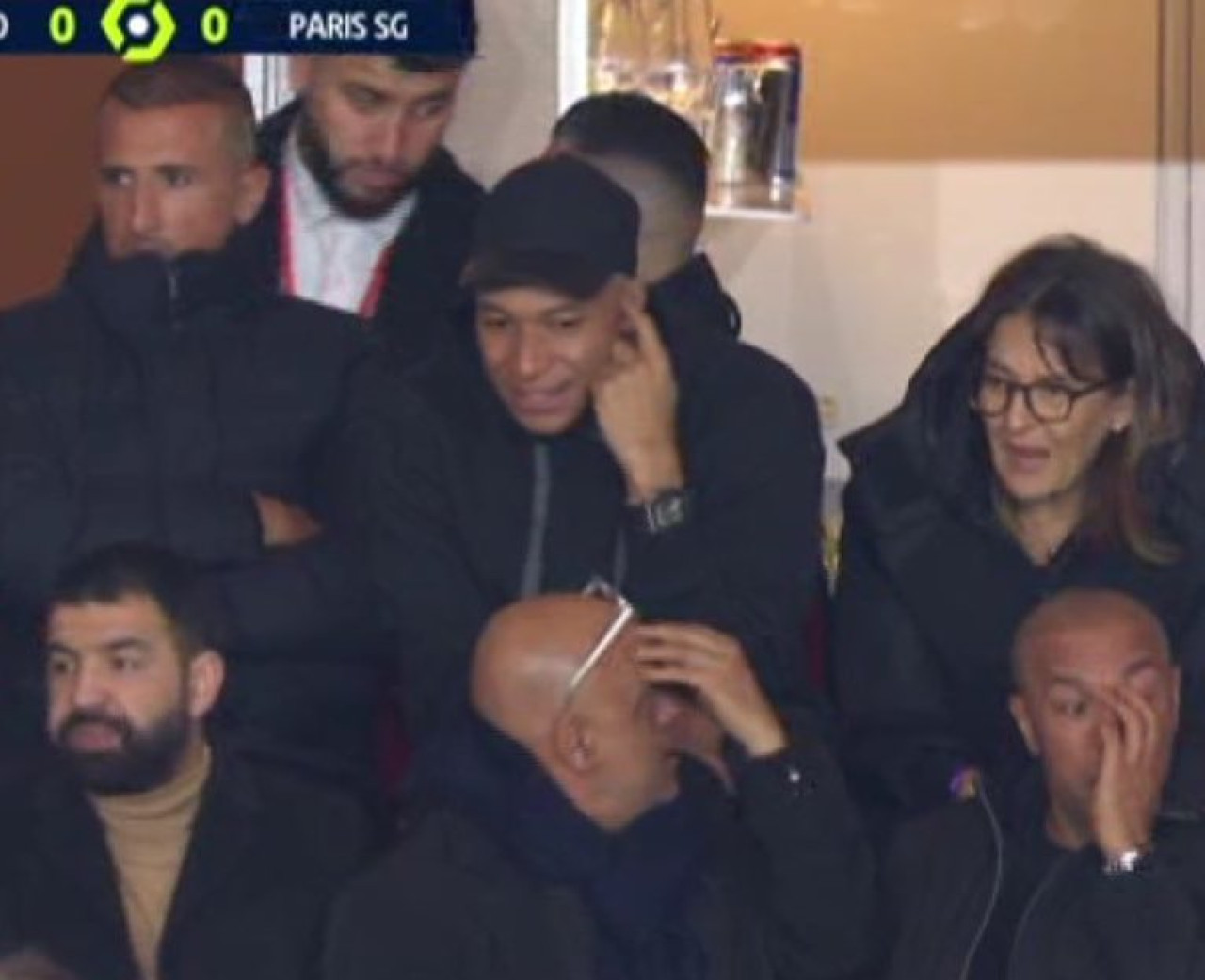 Mbappé en su palco.