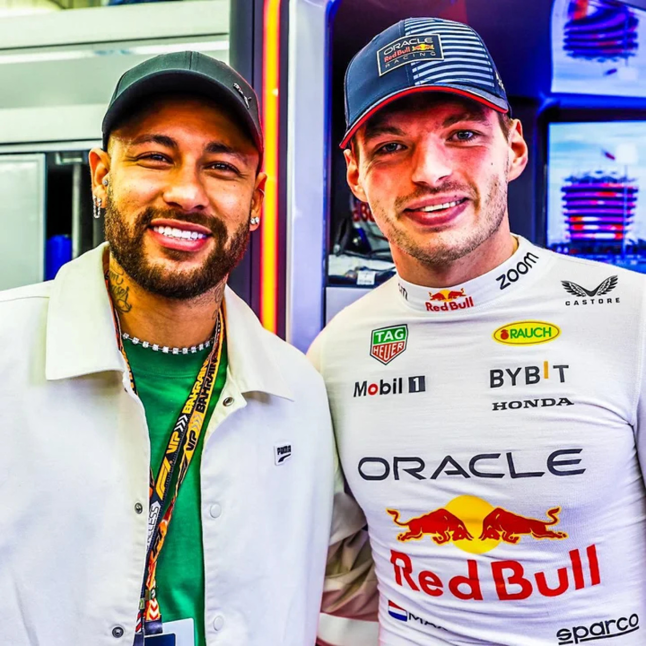 Neymar y Verstappen. Foto: NA