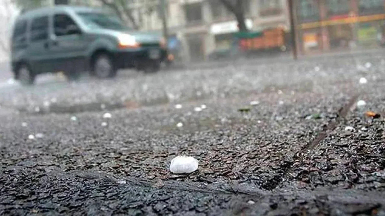 Granizo y lluvias. Foto: NA