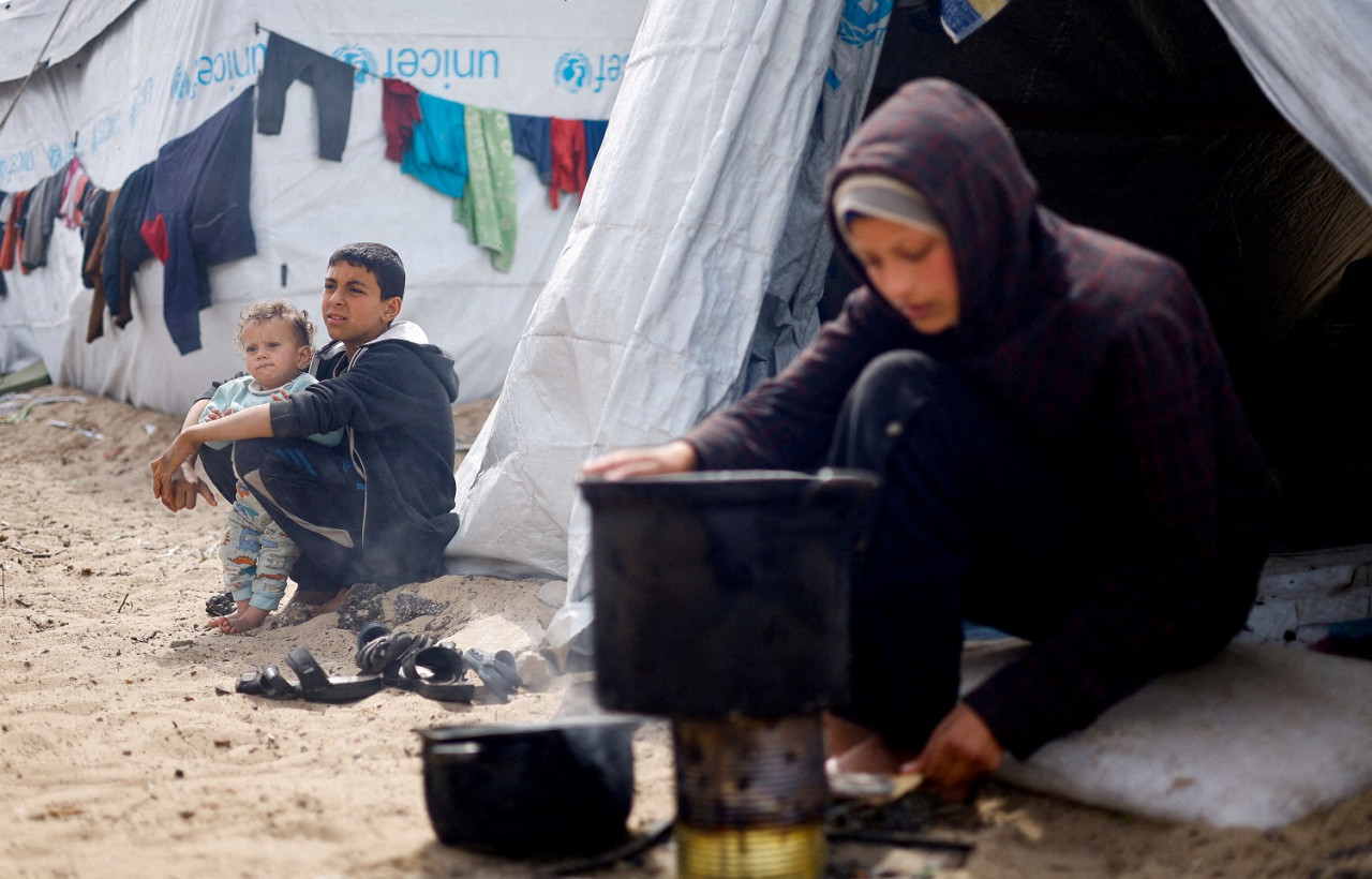 Hambre en Gaza. Foto: Reuters