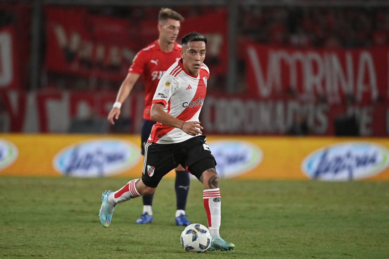 Esequiel Barco; Independiente vs. River Plate. Foto: X @RiverPlate.