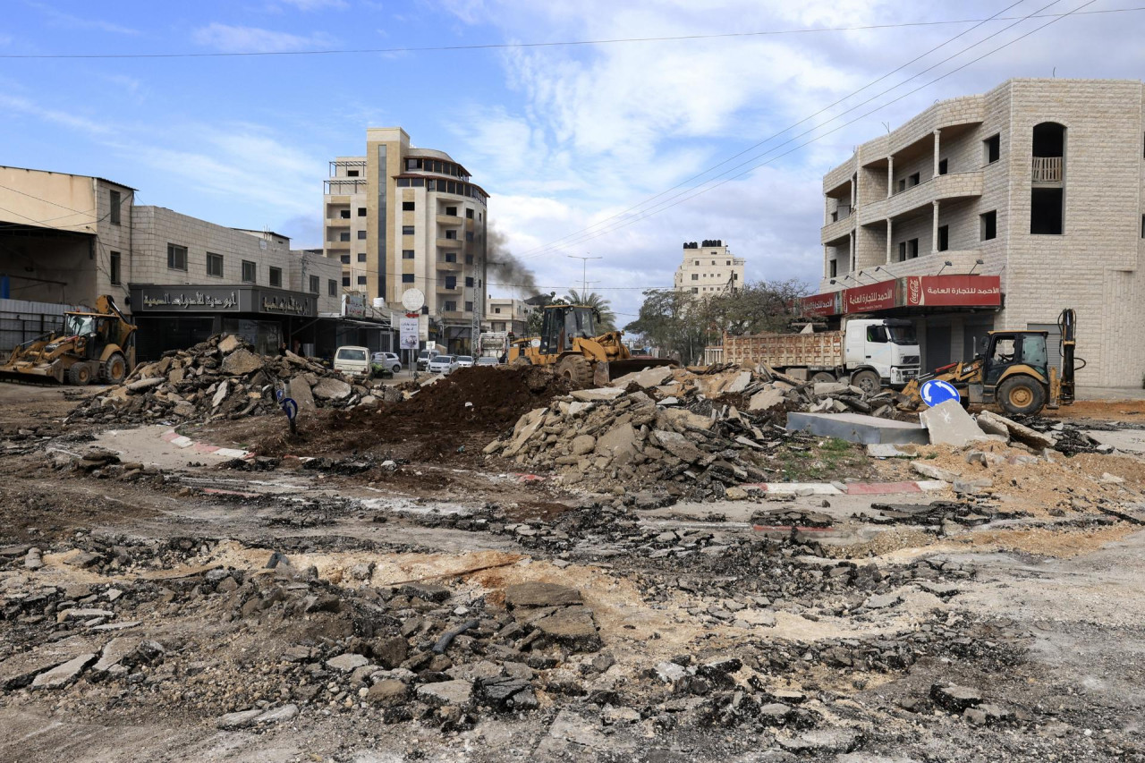 Destrucción de campo de refugiados en Cisjordania. Foto: EFE.