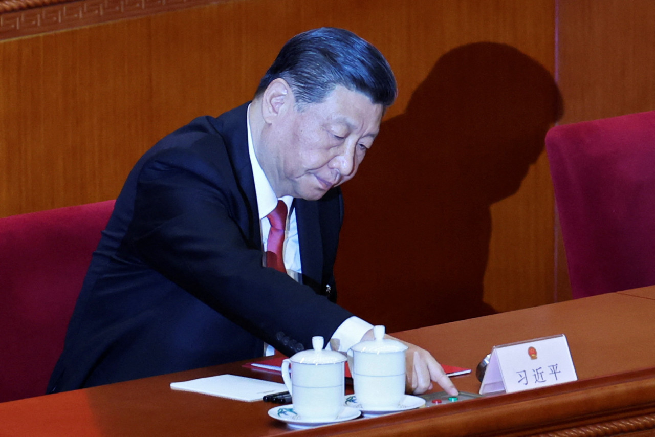 Xi Jinping en el Parlamento chino. Foto: Reuters.