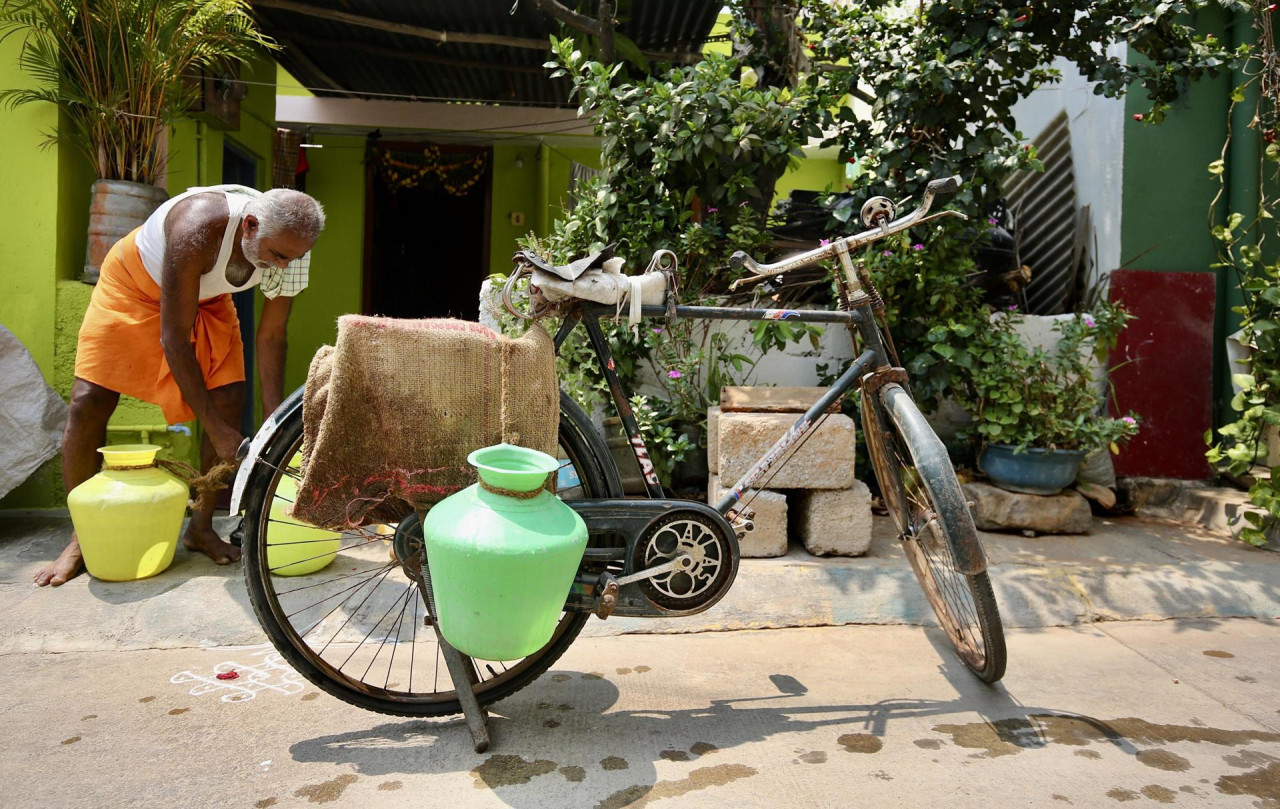 Crisis hídrica en India. Foto: EFE.