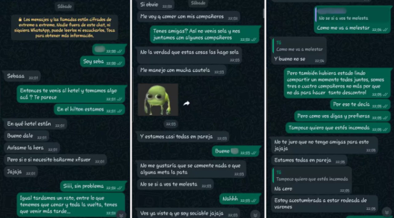 Chats entre Sebastián Sosa y la denunciante de abuso sexual contra los jugadores de Velez.