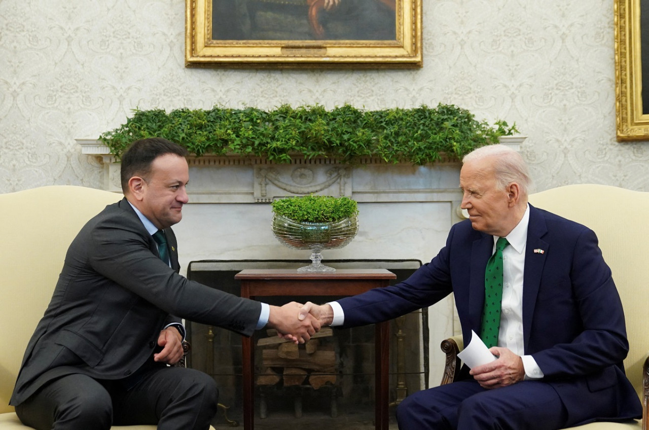 Joe Biden y Leo Varadkar. Foto: Reuters