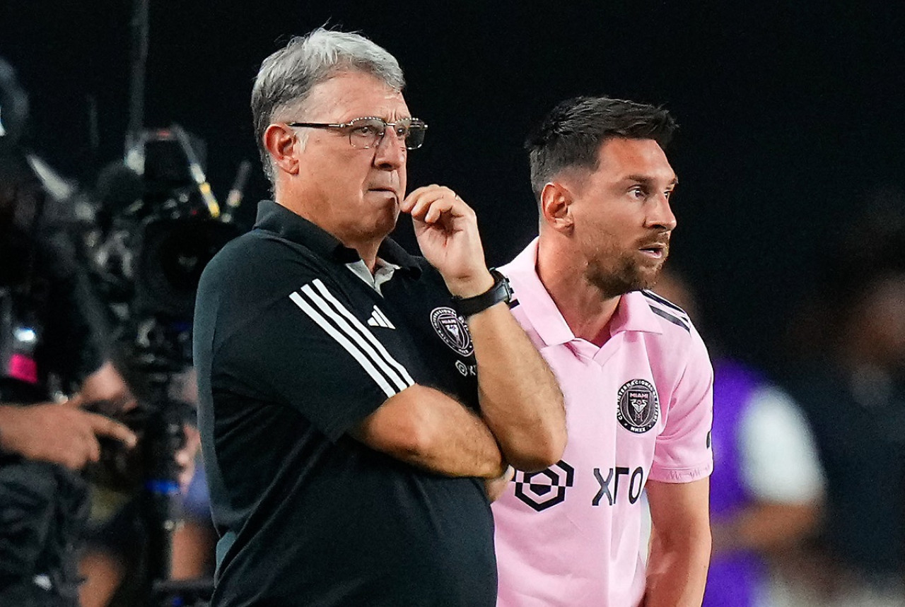 Gerardo Martino y Lionel Messi; Inter Miami. Foto: NA.