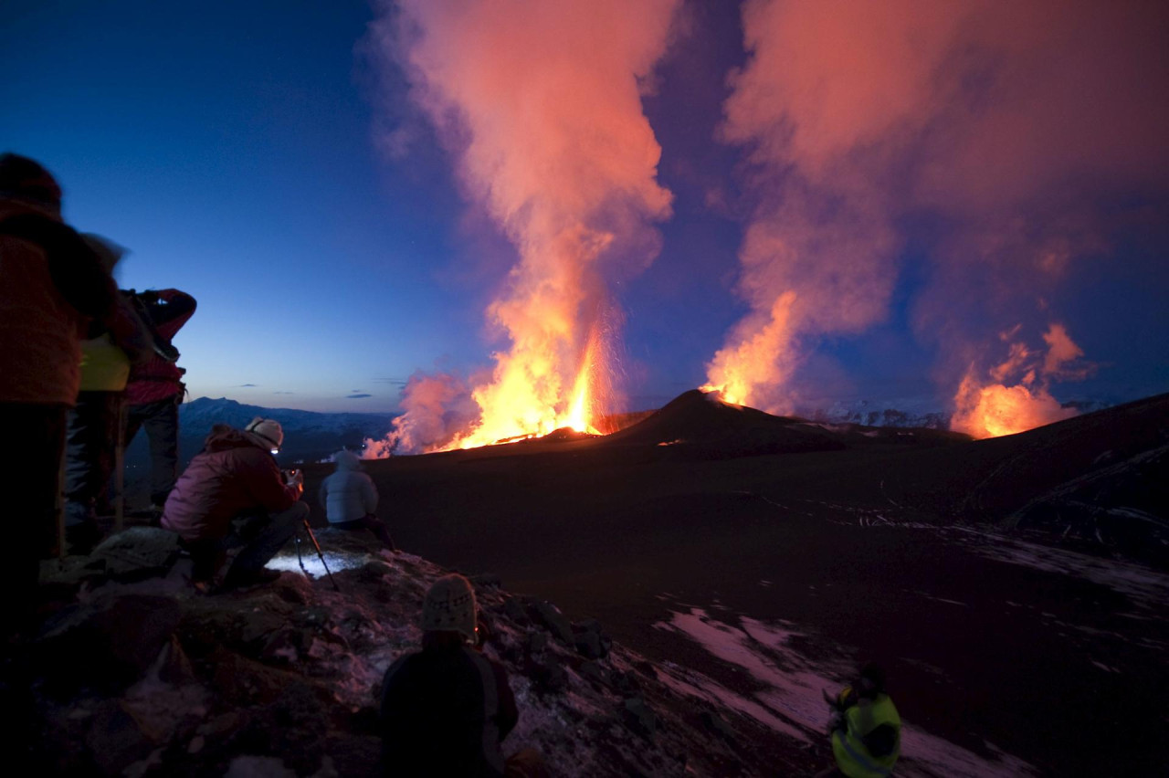 Erupción volcánica en la península de Reykjanes, Islandia. EFE