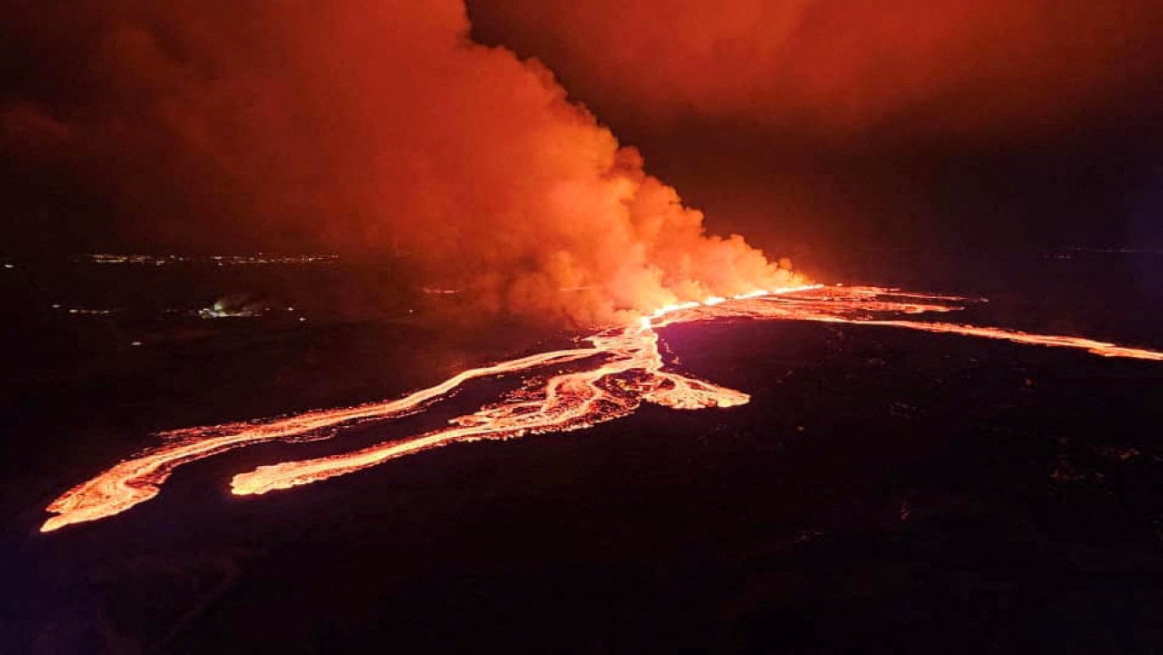 Volcán en Islandia. Foto: Reuters.