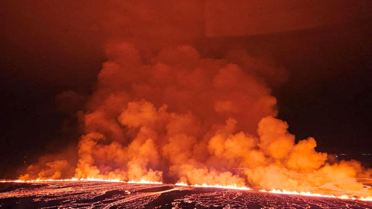 Volcán en Islandia. Foto: Reuters.