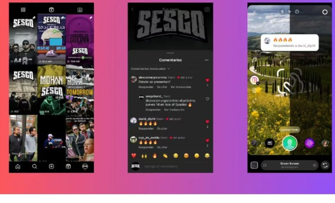 Comentar videos en reels. Foto: Instagram /@sesgoband_