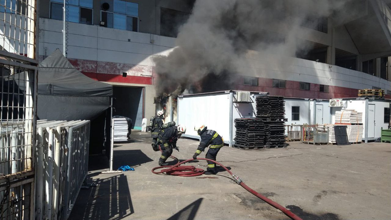 Incendio en el Estadio Monumental a pocas horas del show de María Becerra. Foto: EmergenciasBA.