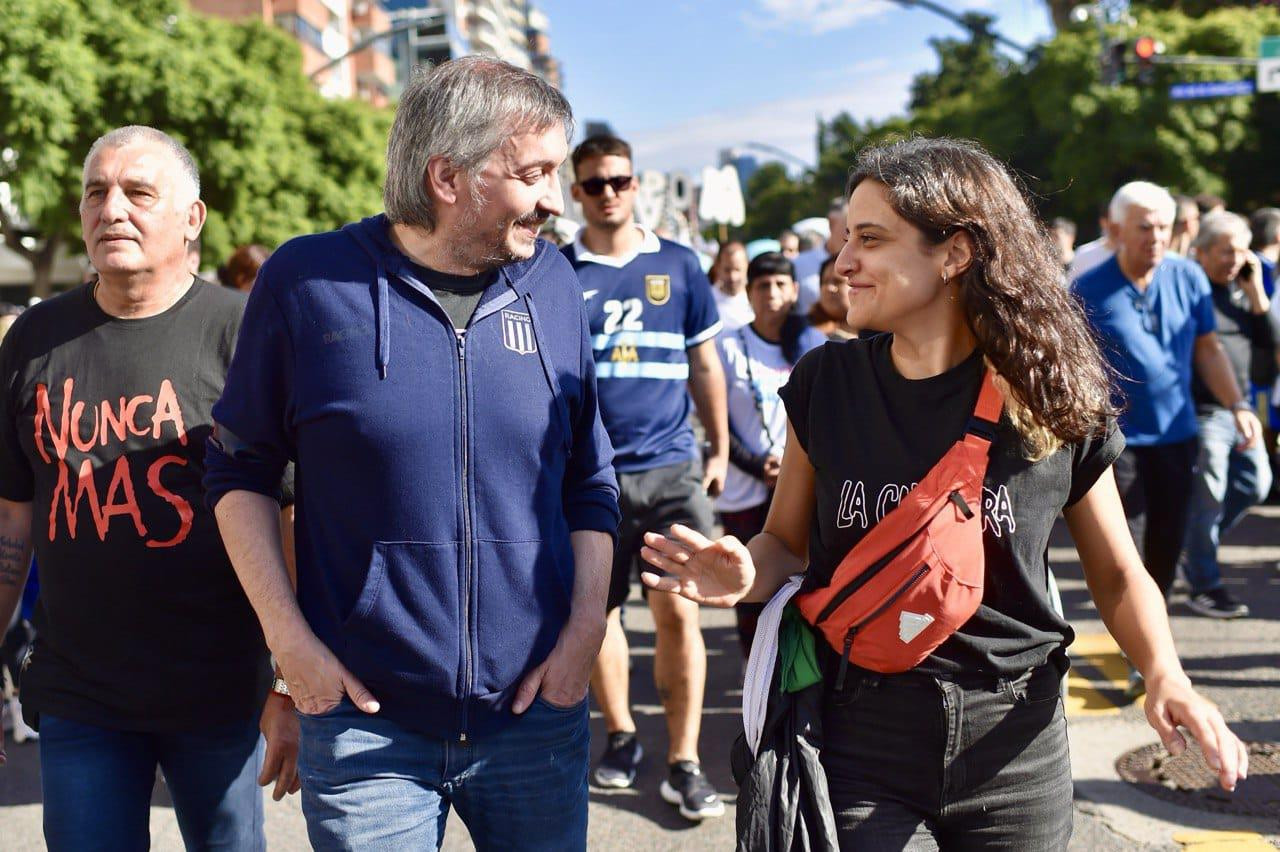 Multitudinaria caminata de militantes de La Cámpora de todo el país por el 24M. Foto: prensa.