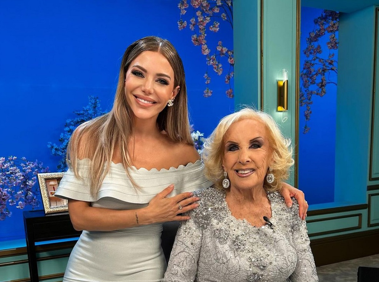 Evangelina Anderson con Mirtha Legrand. Foto: Instagram @evangelinaanderson.