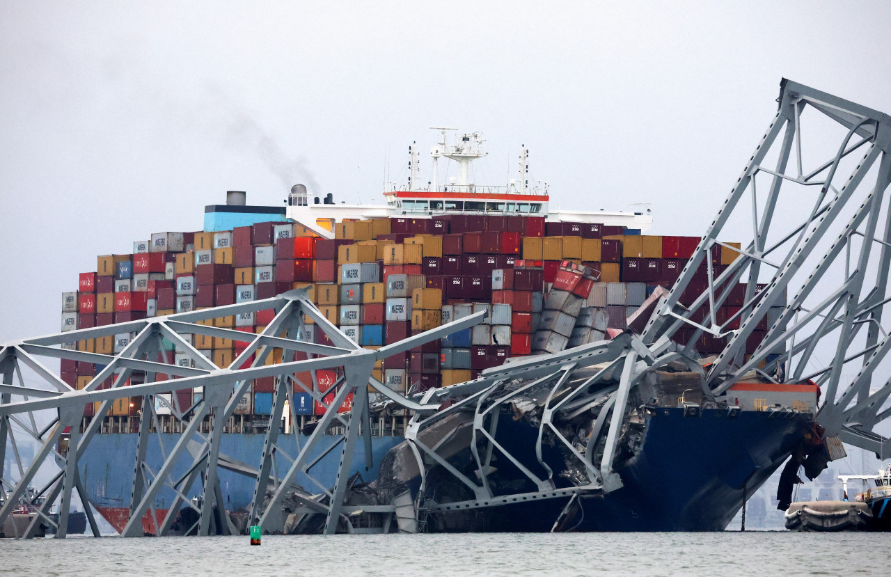 Accidente del puente de Baltimore. Foto: Reuters.