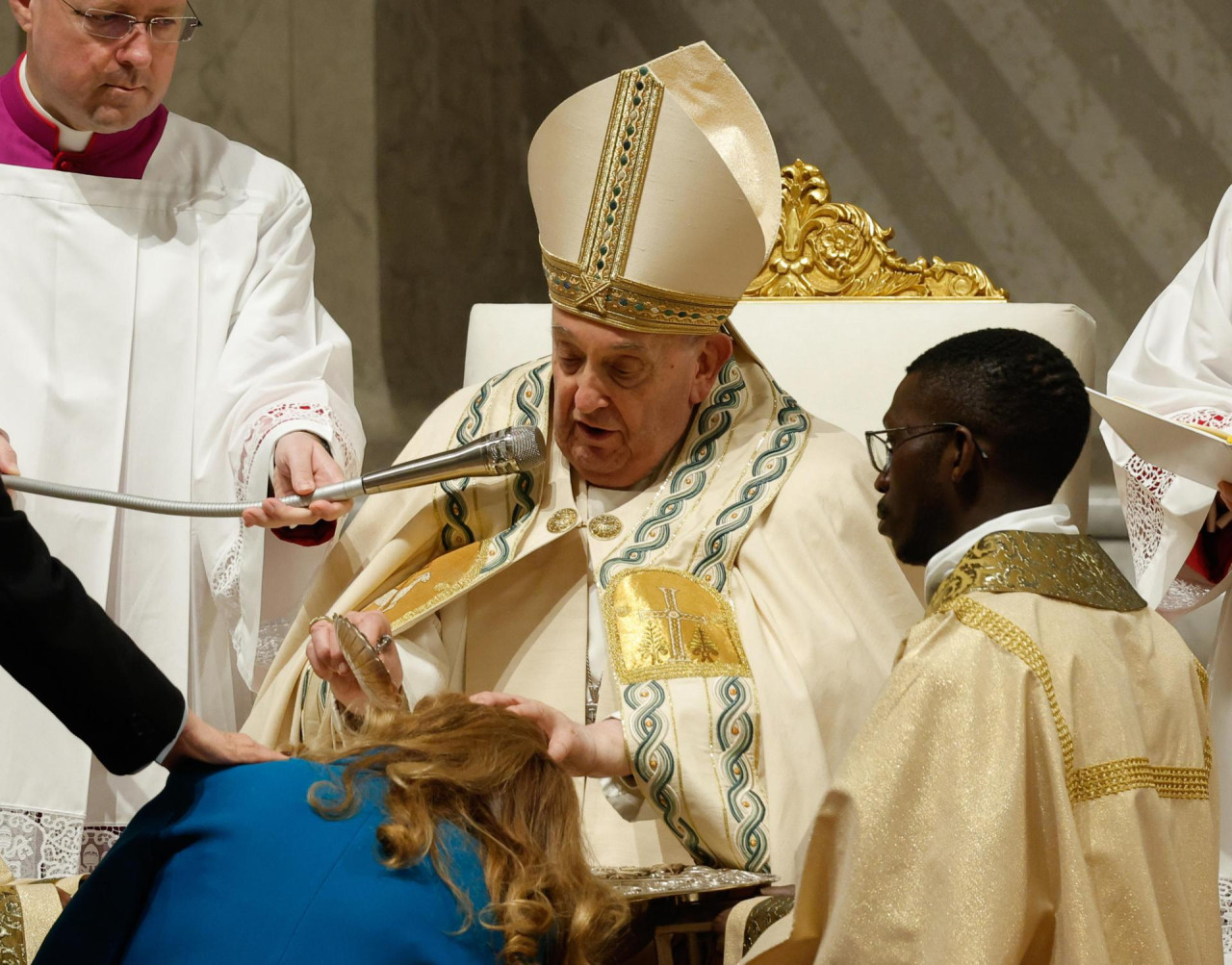 El papa Francisco presidió la Vigilia. Foto: EFE