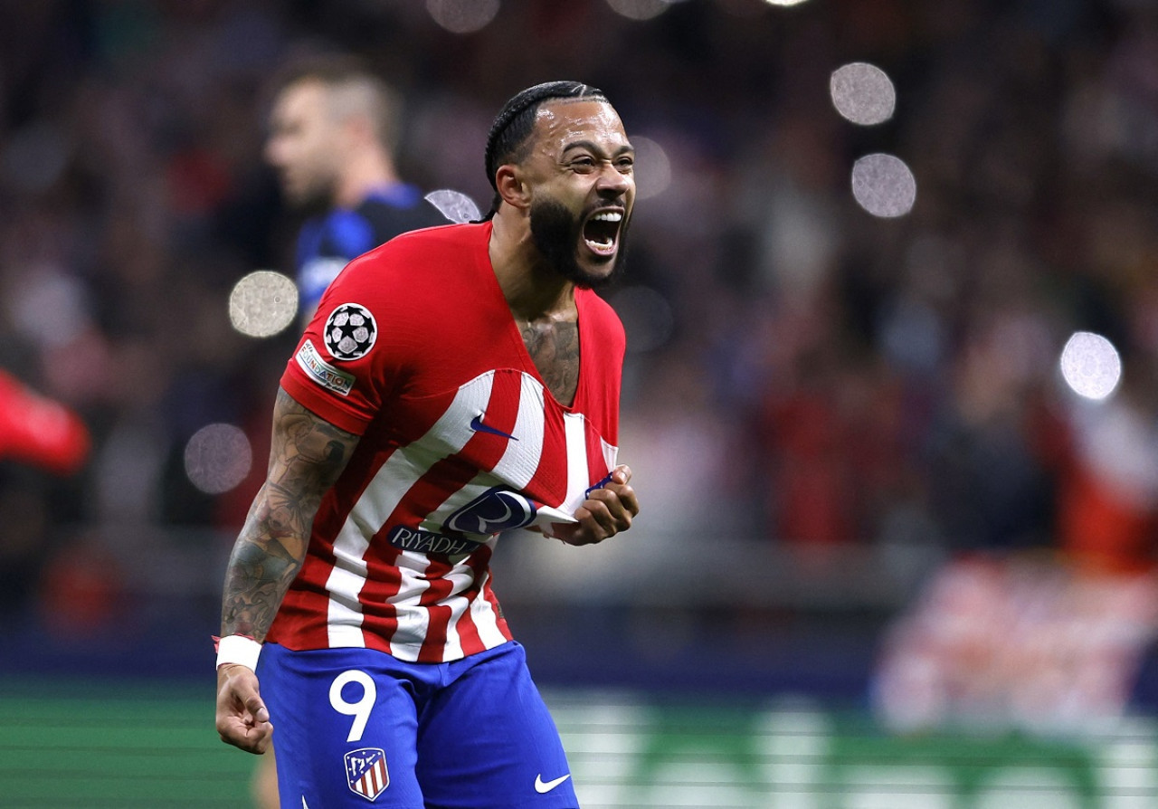 Memphis Depay; Atlético de Madrid. Foto: Reuters.