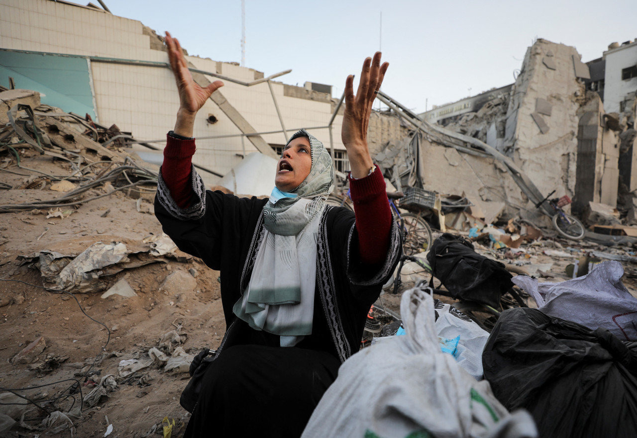 Destrucción del hospital Al Shifa, Franja de Gaza. Foto: Reuters.