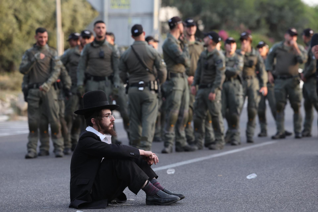 Protestas en Israel contra Benjamin Netanyahu. Foto: EFE.