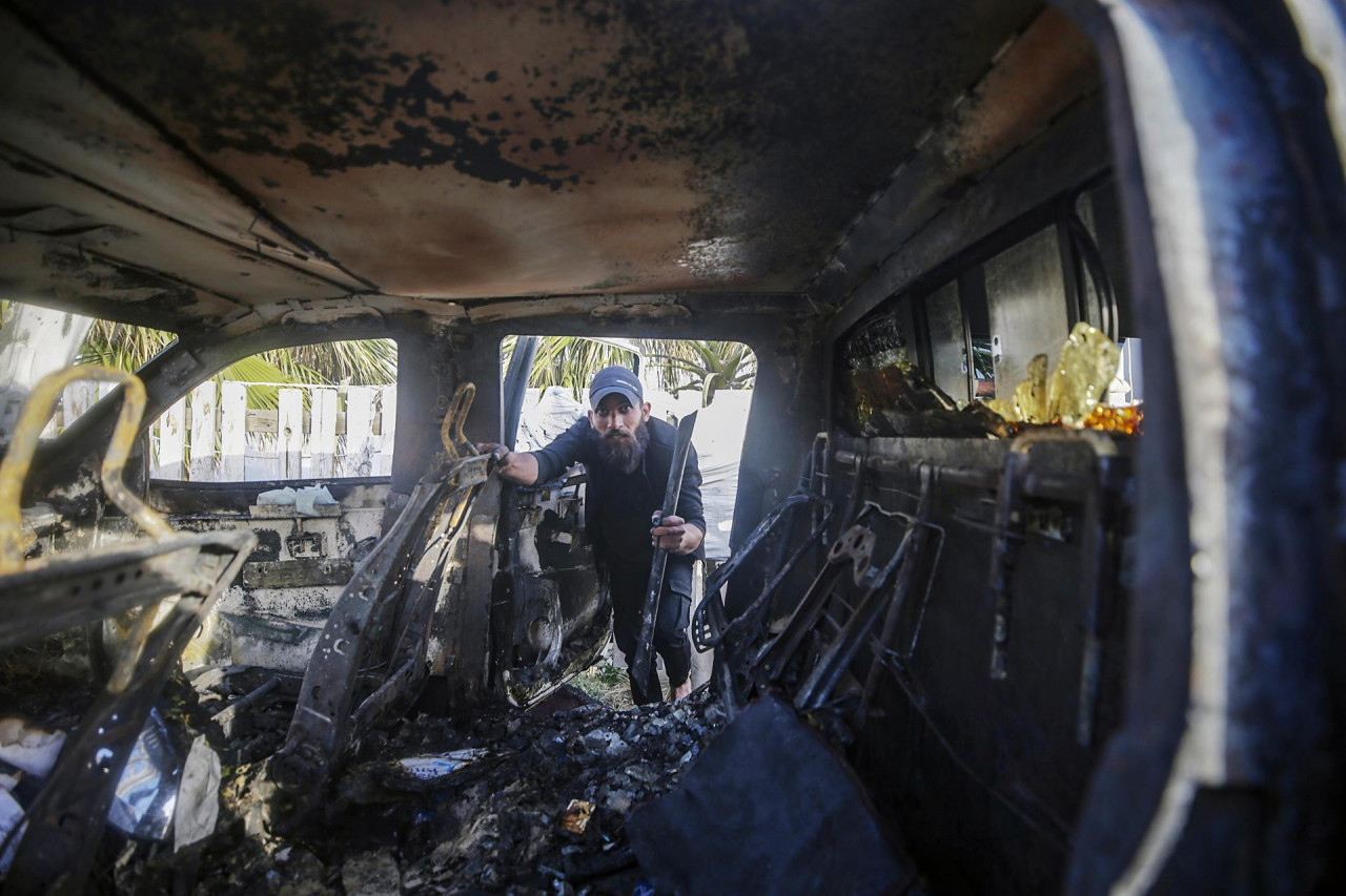 Ataque israelí a integrantes del Word Central Kitchen (WCK) en Gaza. Foto: EFE.