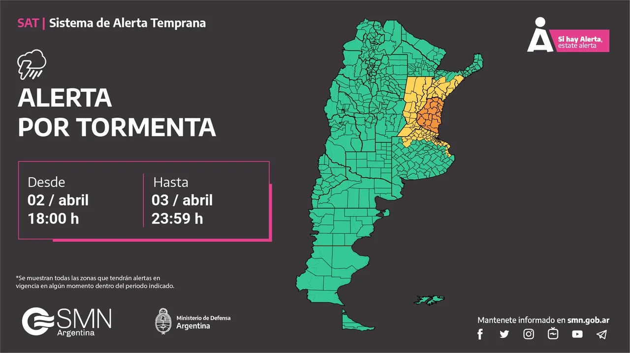 Mapa del clima. Foto: NA.