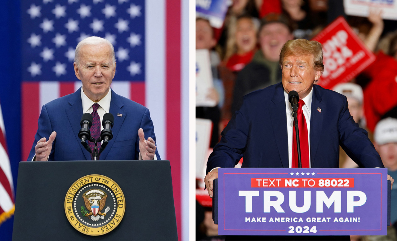 Joe Biden y Donald Trump, EEUU. Foto: Reuters