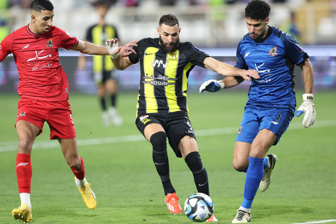 Karim Benzema; Al-Ittihad vs. Al-Wahda. Foto: EFE.