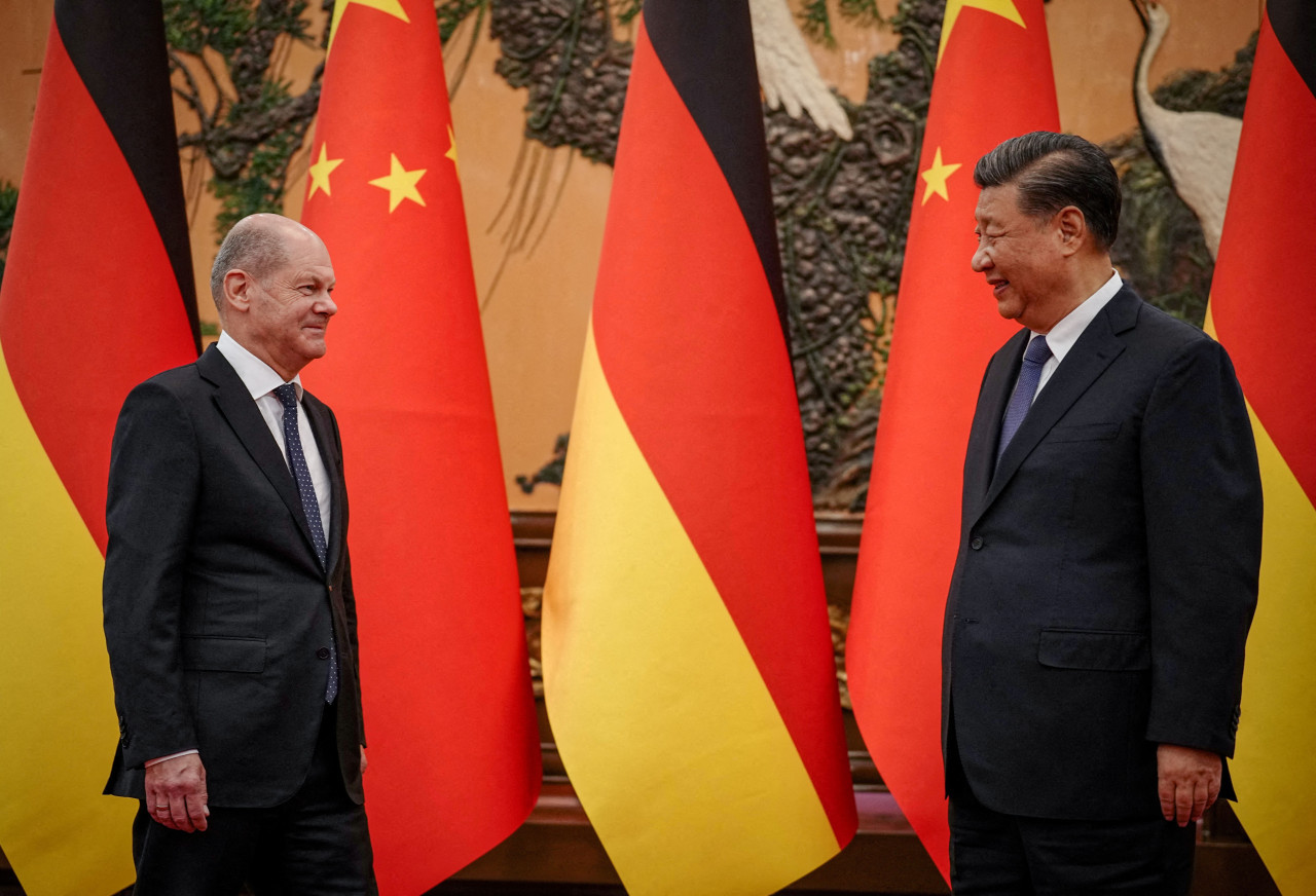 Olaf Scholz y Xi Jinping. Foto: Reuters.