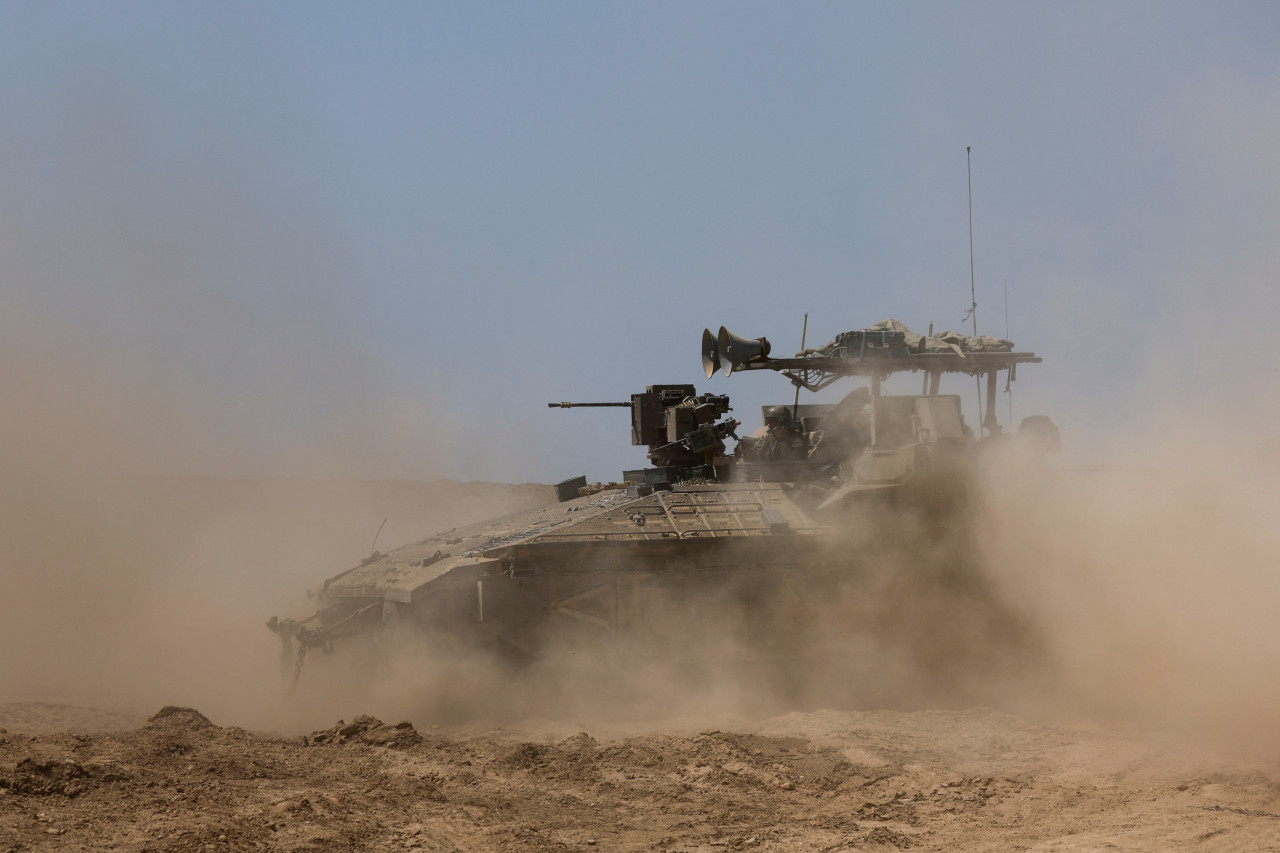 Tanque de Israel en Gaza. Foto: Reuters.