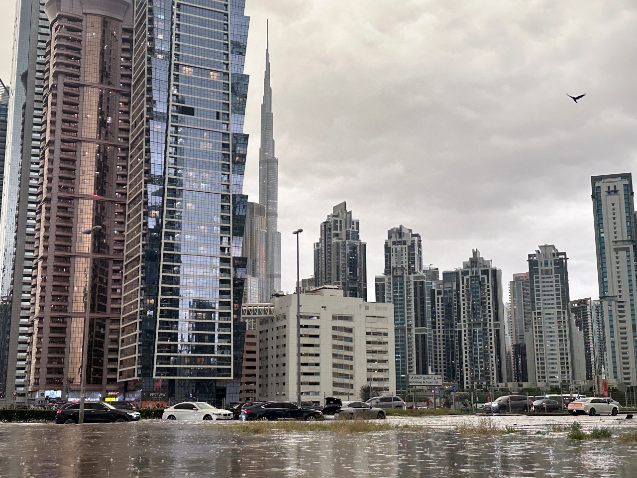 Inundaciones en Dubai. Foto: Reuters.