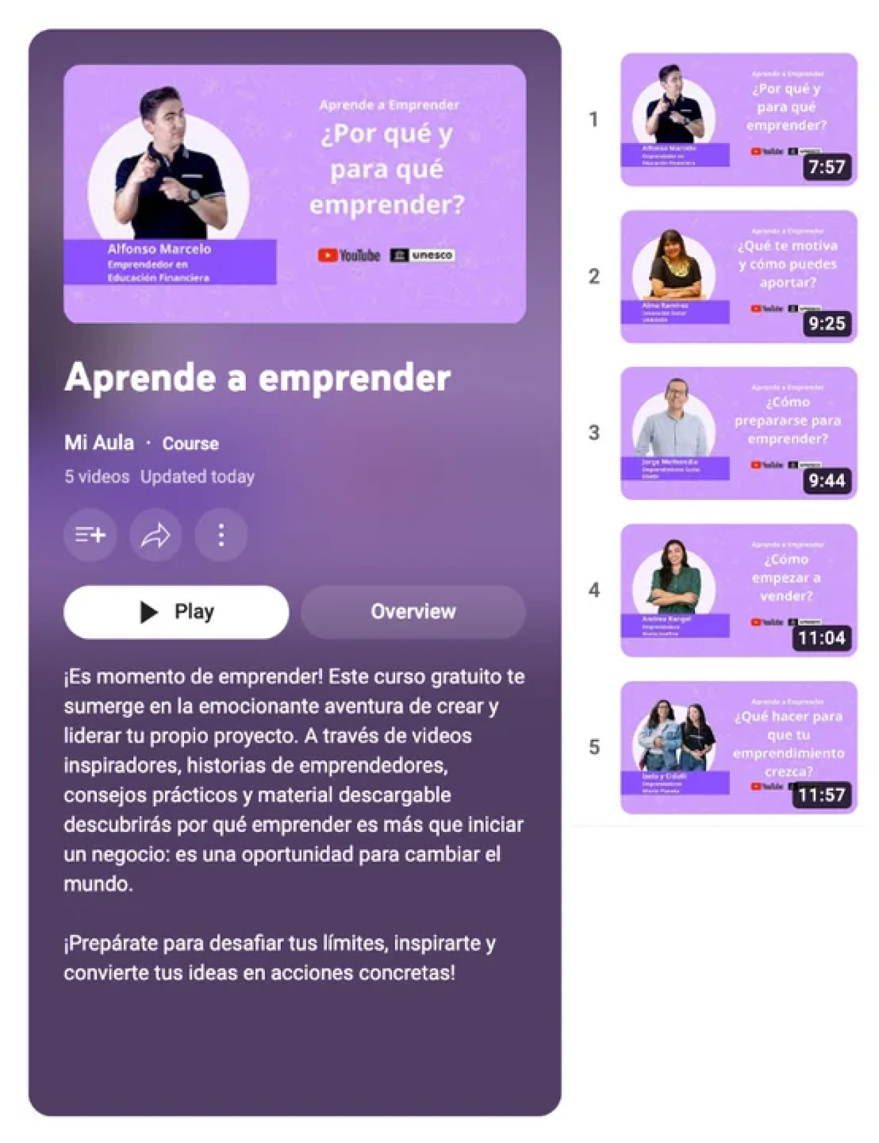 Cursos, la nueva novedad de Youtube. Foto: Captura.