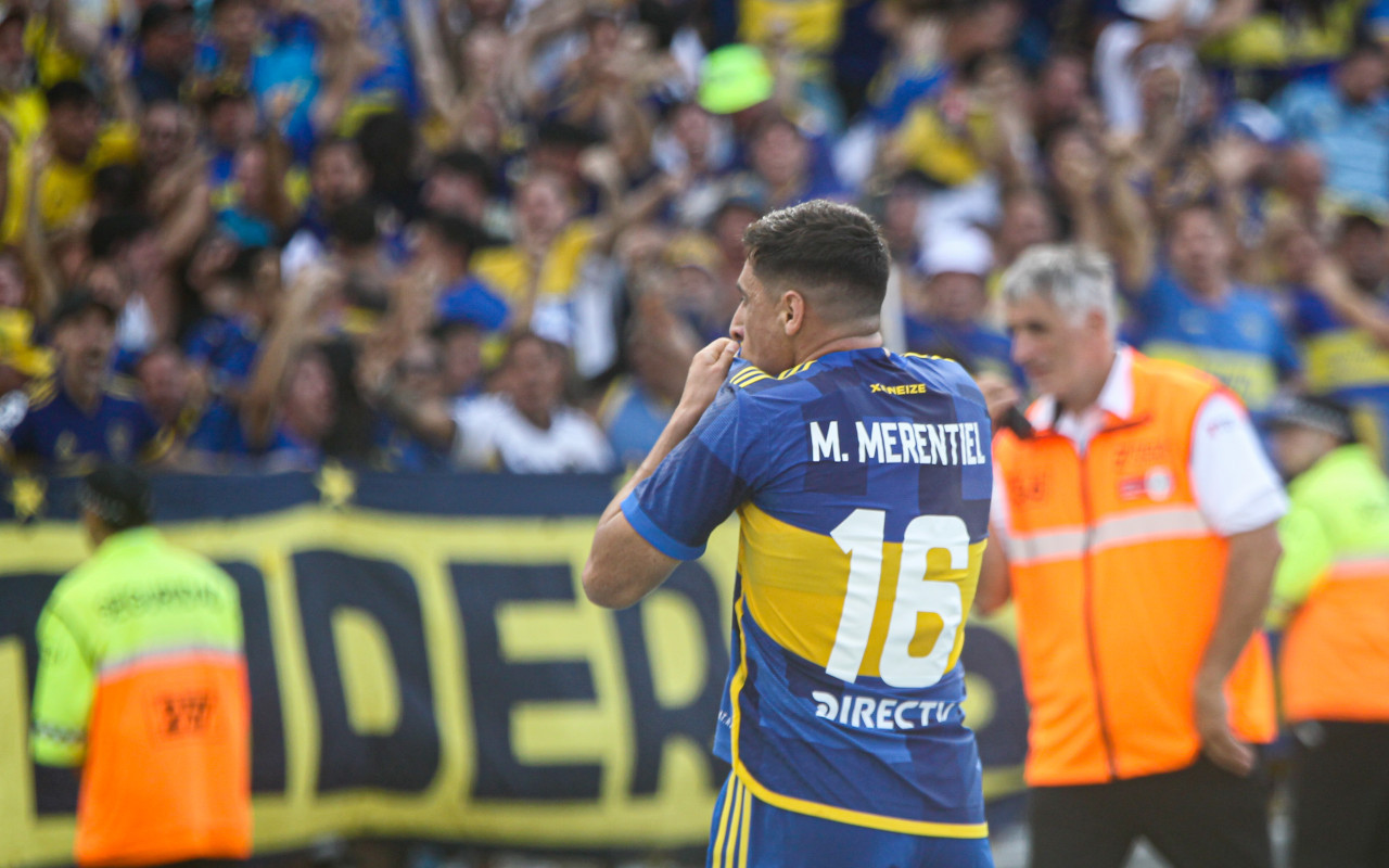 Miguel Merentiel; River vs Boca, Copa de la Liga. Foto: NA