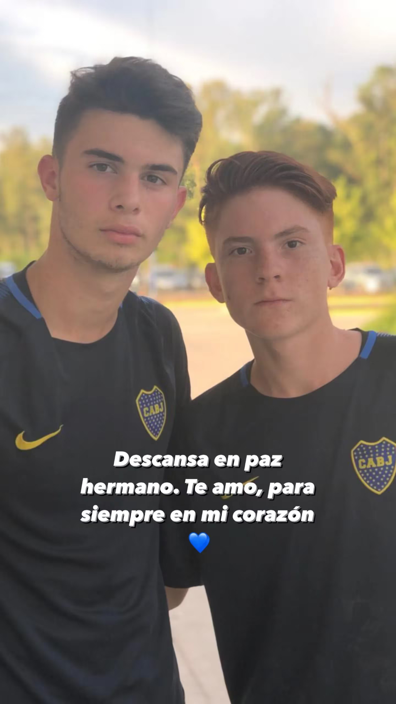 El sentido mensaje del exjugador de Boca. Foto: Instagram @colo.barco