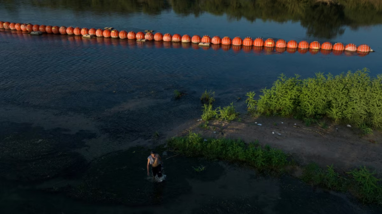 Barrera antiinmigrante en Texas. Foto: Reuters