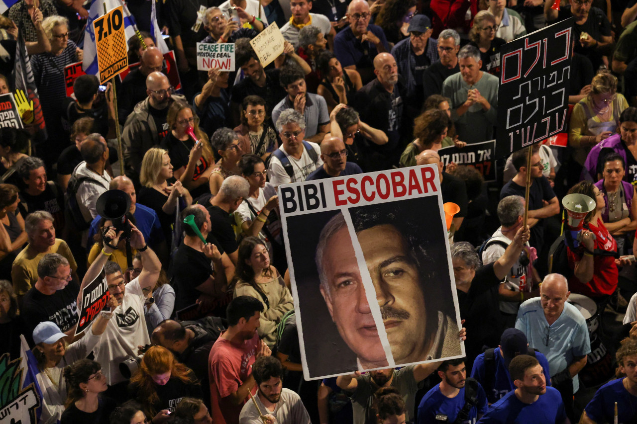 Protestas israelíes contra Netanyahu. Foto: Reuters.